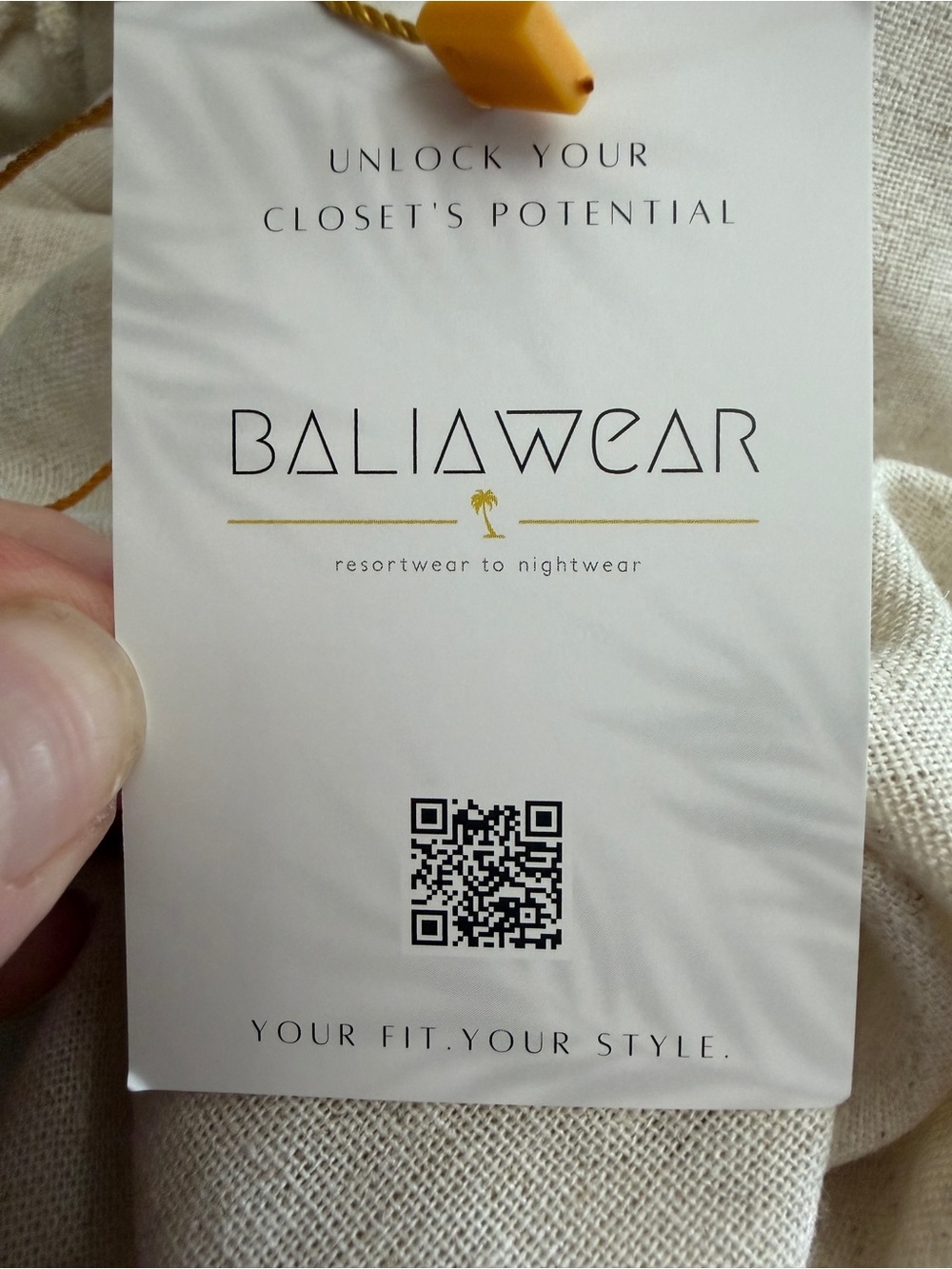 BALIAWEAR Cream Wrap Top with Waist Tie - Picture 7 of 7